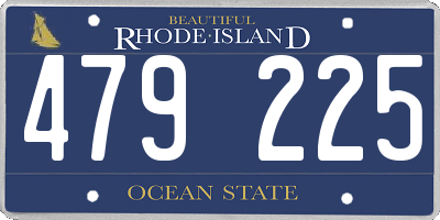 RI license plate 479225