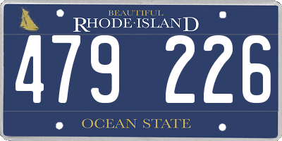 RI license plate 479226