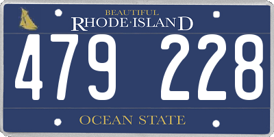RI license plate 479228