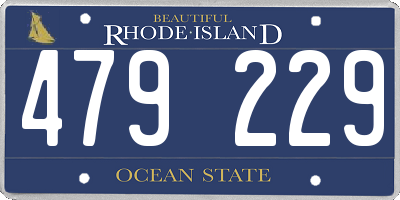 RI license plate 479229