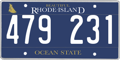 RI license plate 479231