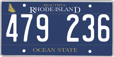 RI license plate 479236
