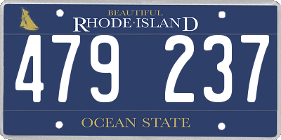 RI license plate 479237