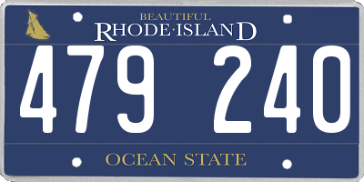 RI license plate 479240