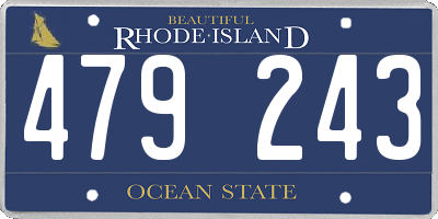 RI license plate 479243