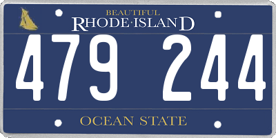 RI license plate 479244
