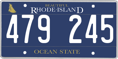 RI license plate 479245