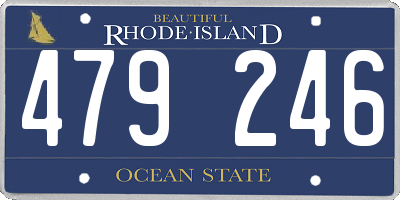 RI license plate 479246