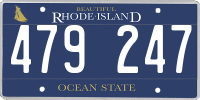 RI license plate 479247