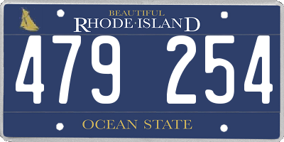 RI license plate 479254