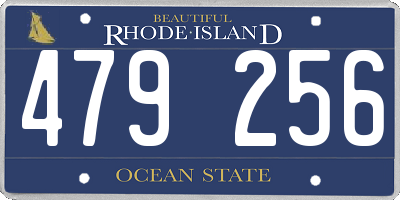 RI license plate 479256