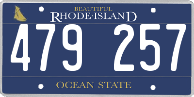 RI license plate 479257