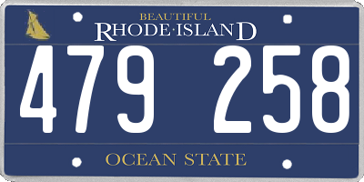 RI license plate 479258