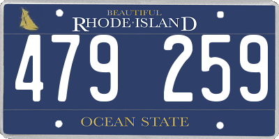 RI license plate 479259