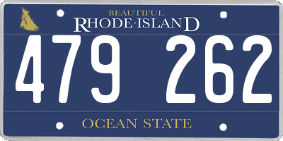 RI license plate 479262