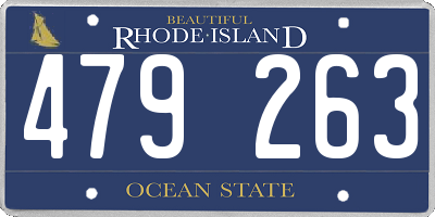 RI license plate 479263