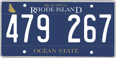 RI license plate 479267