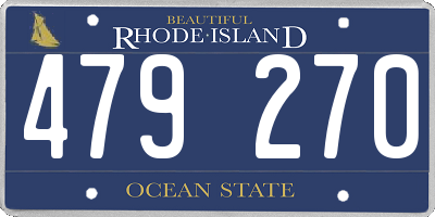 RI license plate 479270