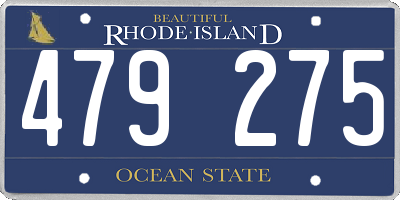 RI license plate 479275