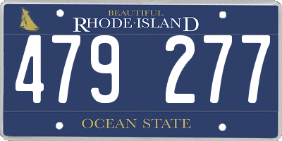 RI license plate 479277