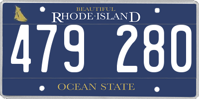 RI license plate 479280