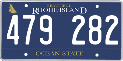 RI license plate 479282