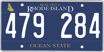RI license plate 479284