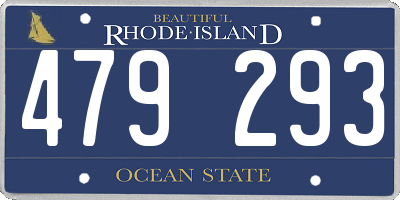 RI license plate 479293