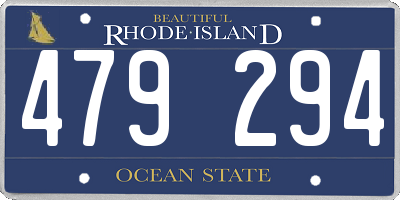 RI license plate 479294