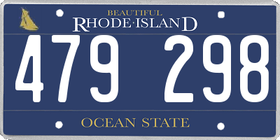 RI license plate 479298