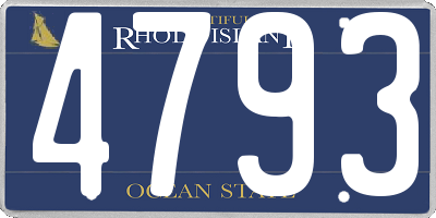 RI license plate 4793