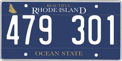 RI license plate 479301