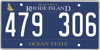 RI license plate 479306