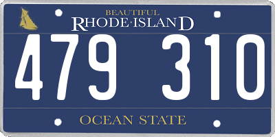RI license plate 479310