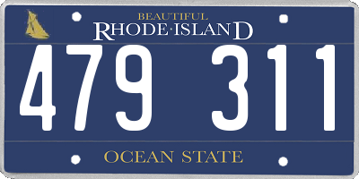 RI license plate 479311