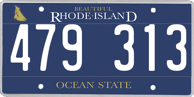 RI license plate 479313