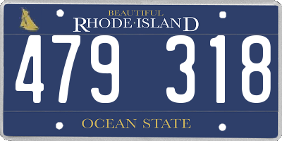RI license plate 479318