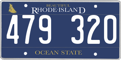 RI license plate 479320
