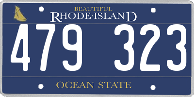 RI license plate 479323