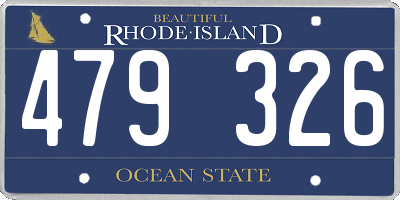 RI license plate 479326