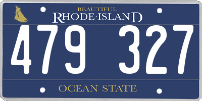 RI license plate 479327