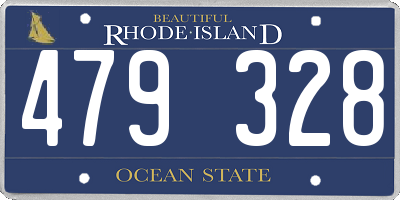 RI license plate 479328