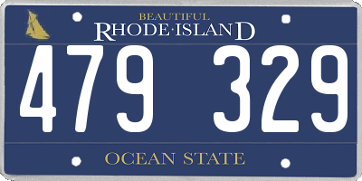 RI license plate 479329