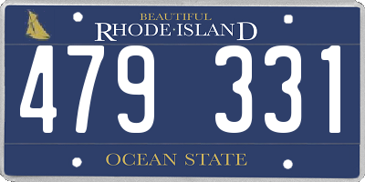 RI license plate 479331