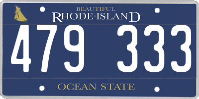 RI license plate 479333