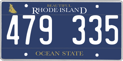 RI license plate 479335