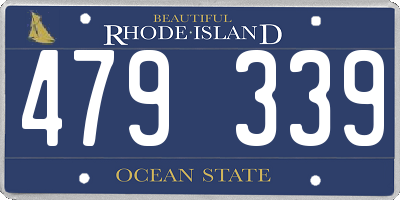 RI license plate 479339