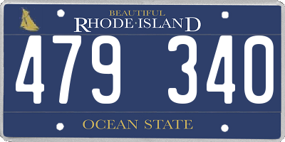 RI license plate 479340