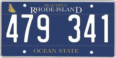 RI license plate 479341