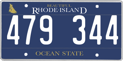 RI license plate 479344